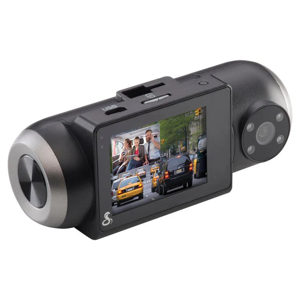 Cobra SC201, HD Dash Cam w/ GPS, Wi-Fi, Bluetooth®, and Built-in Rear-View Camera