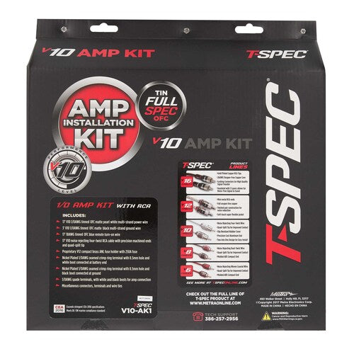 T-Spec V10-AK1, Amp Kit 0ga RCA