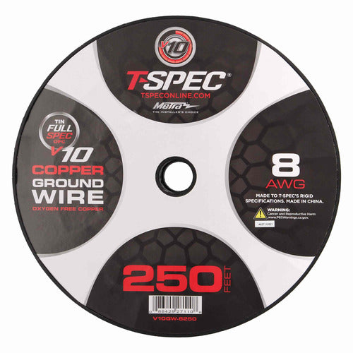 T-Spec V10GW-8250, Wire 8ga 250' Gray