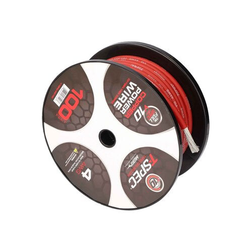T-Spec V10PW-4RD100, Wire 4ga 100' Red