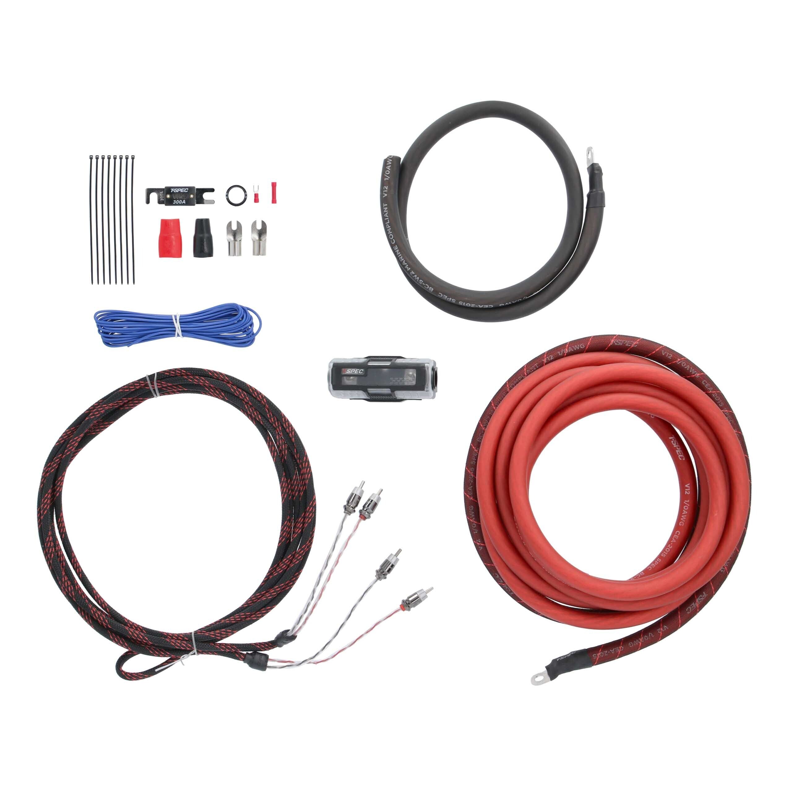 T-Spec V12-AK1, Amp Kit 0ga RCA