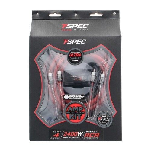 T-Spec V12-AK4, Amp Kit 4ga RCA