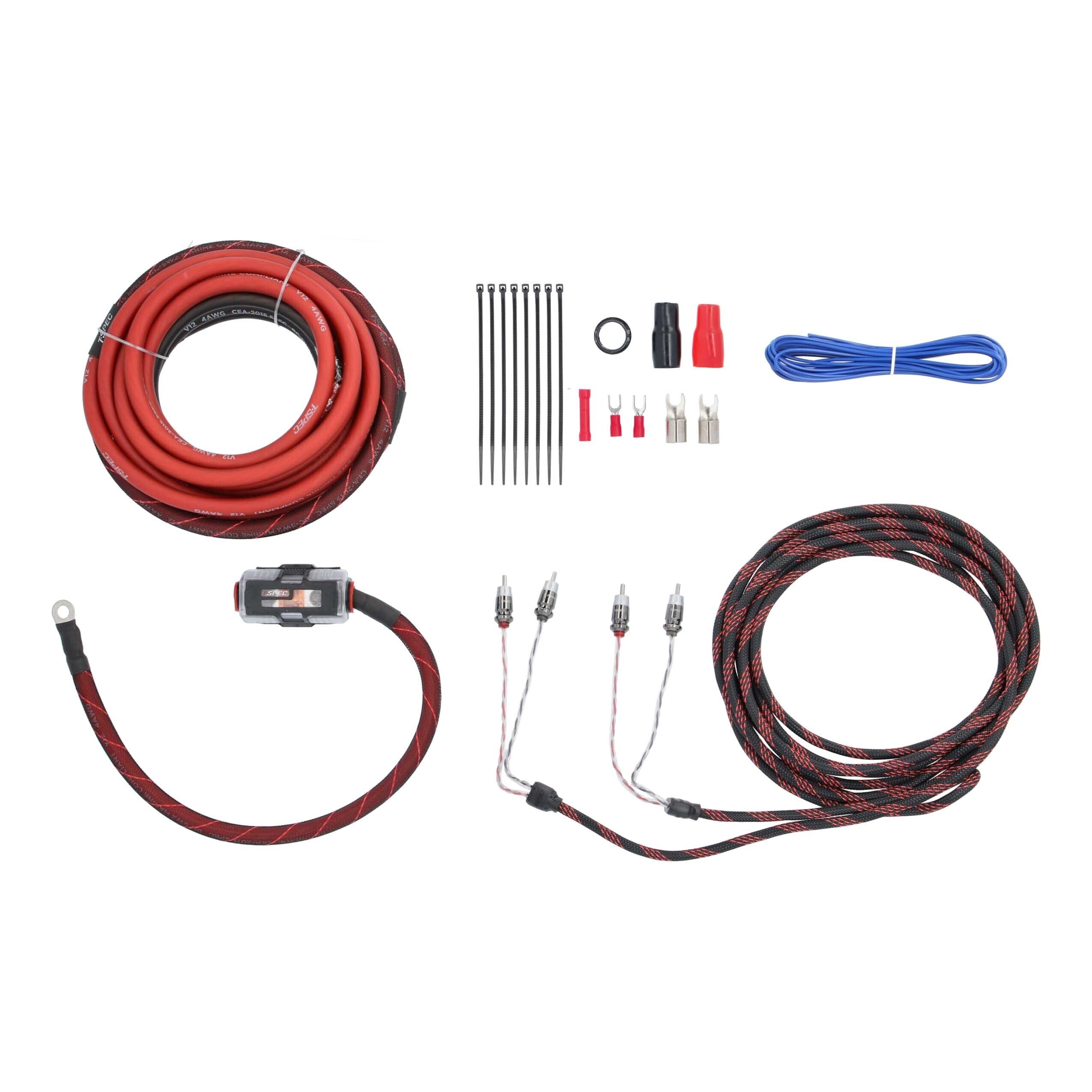 T-Spec V12-AK4, Amp Kit 4ga RCA