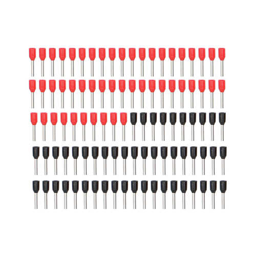 T-Spec V1618GA-FERR, (100)Ferrule 16/18 Blk/Red
