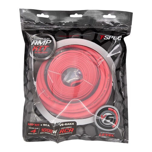 T-Spec V6-RAK4, Amp Kit 4ga RCA CCA