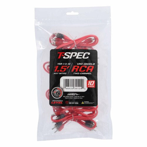 T-Spec V6R1-5-10, (10)RCA 2ch 1.5'