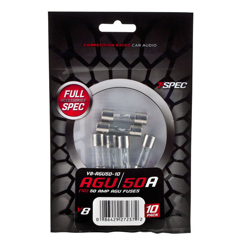T-Spec V8-AGU50-10, (10)Fuse AGU 50 Amp
