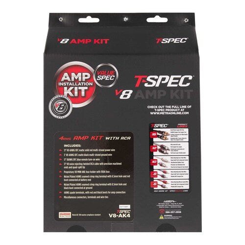 T-Spec V8-AK4, Amp Kit 4ga RCA