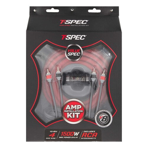 T-Spec V8-AK4, Amp Kit 4ga RCA