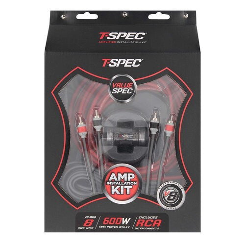 T-Spec V8-AK8, Amp Kit 8ga RCA
