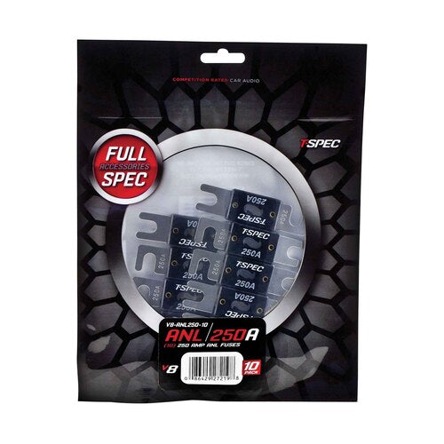T-Spec V8-ANL250-10, (10)Fuse ANL 250 Amp