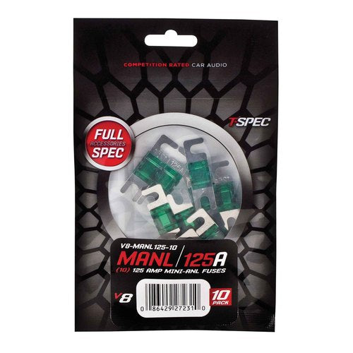 T-Spec V8-MANL125-10, (10)Fuse MANL 125 Amp