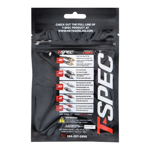 T-Spec V8-RTN10, (5)Ring Term 4ga 3/8"