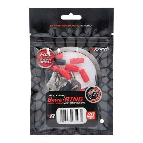 T-Spec V8-RTN18-20, (20)Ring Term 8ga 5/16"