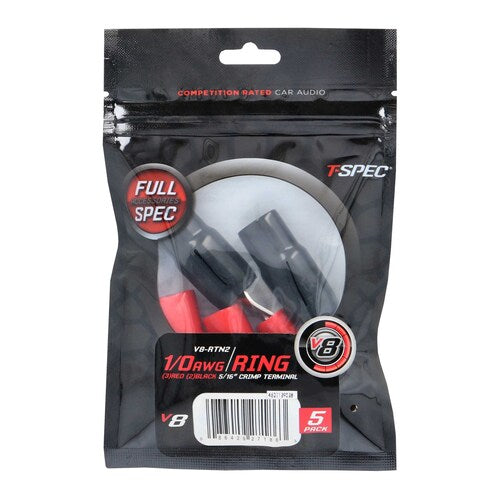 T-Spec V8-RTN2, (5)Ring Term 1/0ga 5/16"