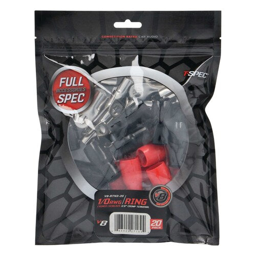 T-Spec V8-RTN3-20, (20)Ring Term 1/0ga 3/8"