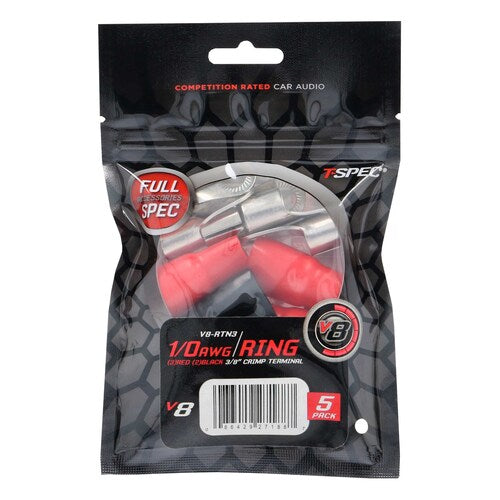 T-Spec V8-RTN3, (5)Ring Term 1/0ga 3/8"