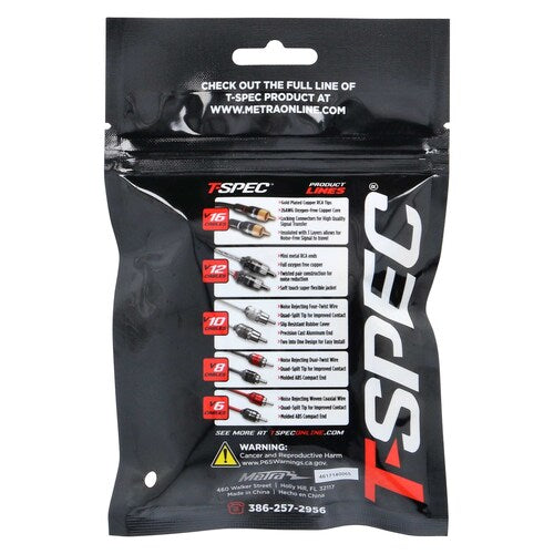 T-Spec V8-RTN8-20, (20)Ring Term 4ga 1/4"