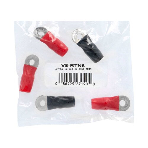 T-Spec V8-RTN8, (5)Ring Term 4ga 1/4"