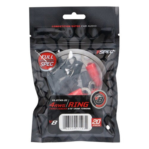 T-Spec V8-RTN9-20, (20)Ring Term 4ga 5/16"