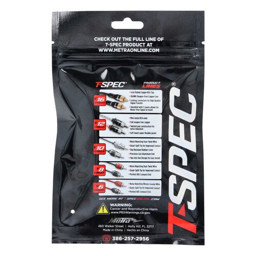 T-Spec V8-RTN9, (5)Ring Term 4ga 5/16"