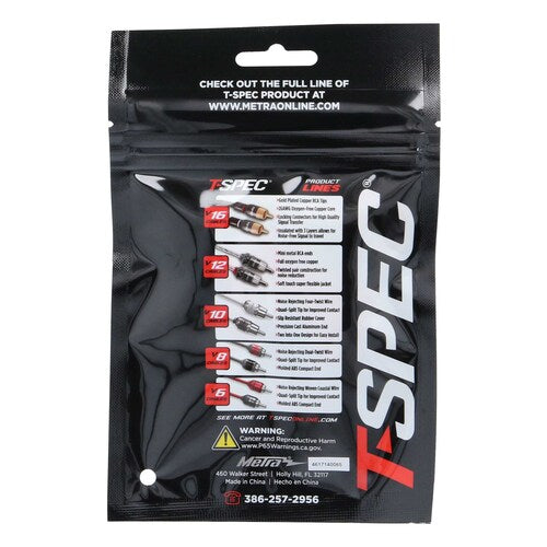 T-Spec V8-ST1, (5)Spade Term 4ga (3)Red/