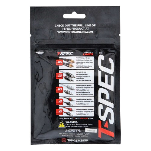 T-Spec V8-ST3-20, (5)Spade Term 8ga (10)Red/