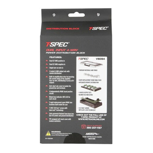 T-Spec VBDB4, Dist Block Dual 4way