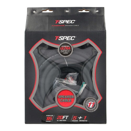 T-Spec VSW1116, Spk Wire 16ga 11Con 20' Kit