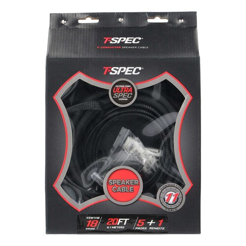 T-Spec VSW1118, Spk Wire 18ga 11Con 20' Kit