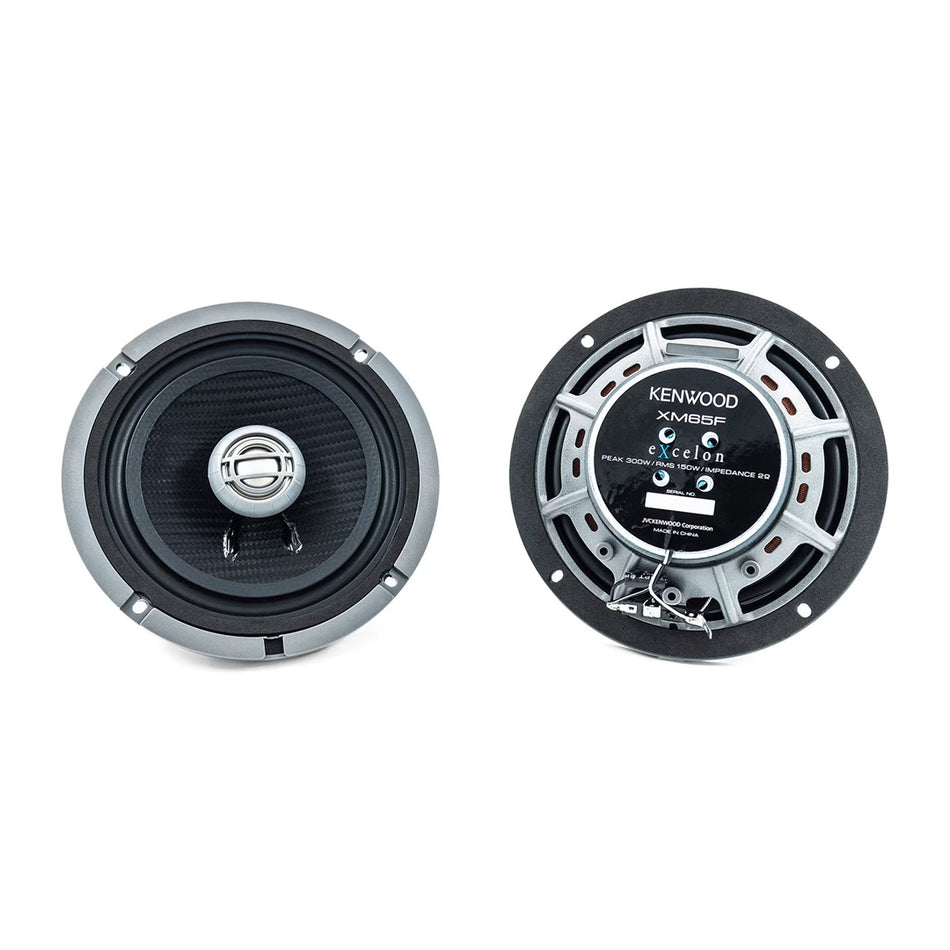 Kenwood XM65F, 6.5" 2-Way Coaxial Speakers for Select 2014-Up Harley-Davidson Motorcycles (Front)