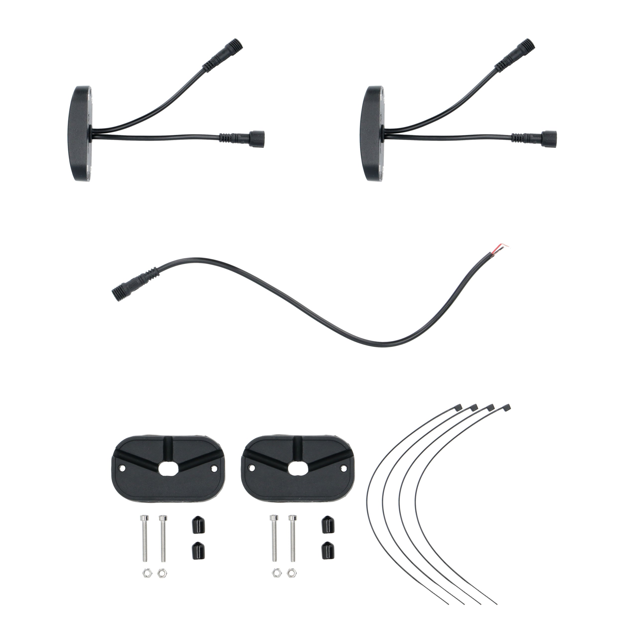 HEISE HE-ROCK-WHT, .(2)Black Pod White LED