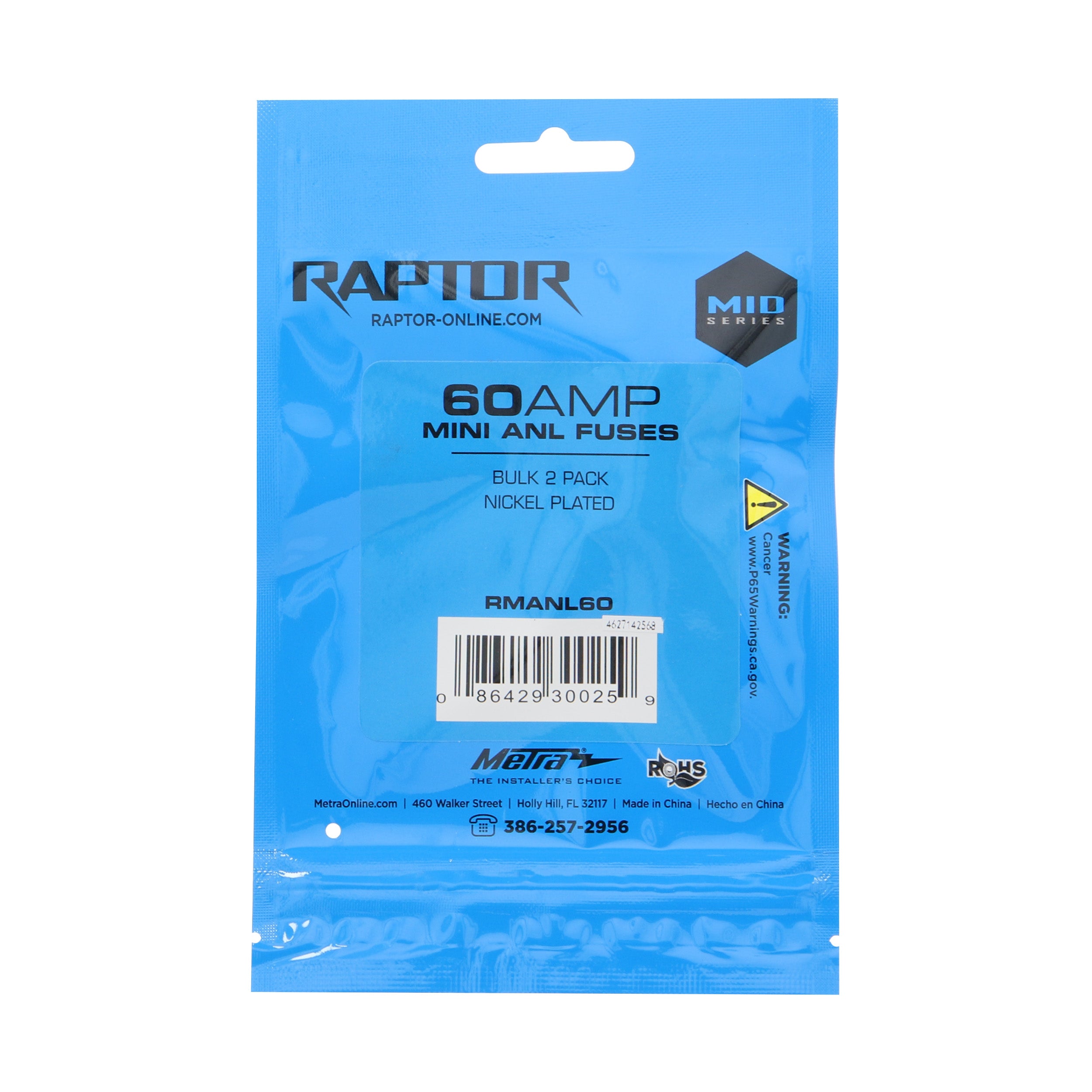 Raptor RMANL60, (2)Fuses MANL 60 Amp