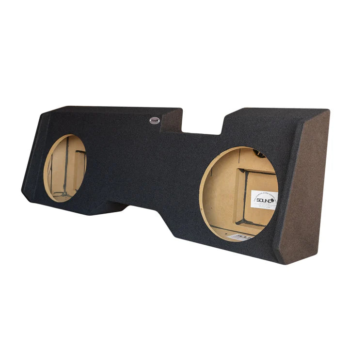 SoundBox Chevy Silverado / GMC Sierra Crew Cab 2014-2018 Dual Ported 12" Downfire Subwoofer Enclosure, BedLiner Finish