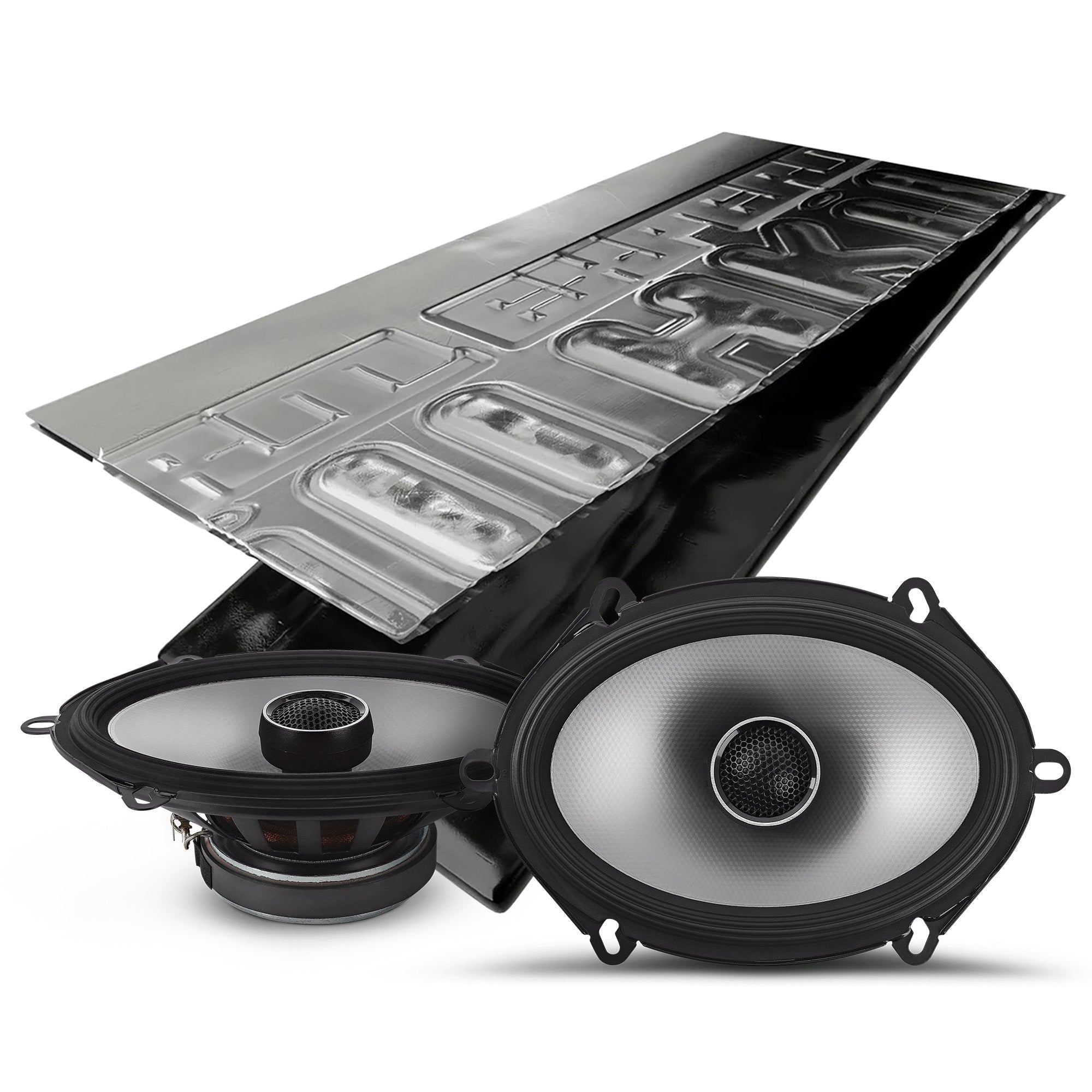 Alpine S2-S68, S Series 6x8" 2-Way Hi-Res Speakers + Sound Damping Kit Bundle