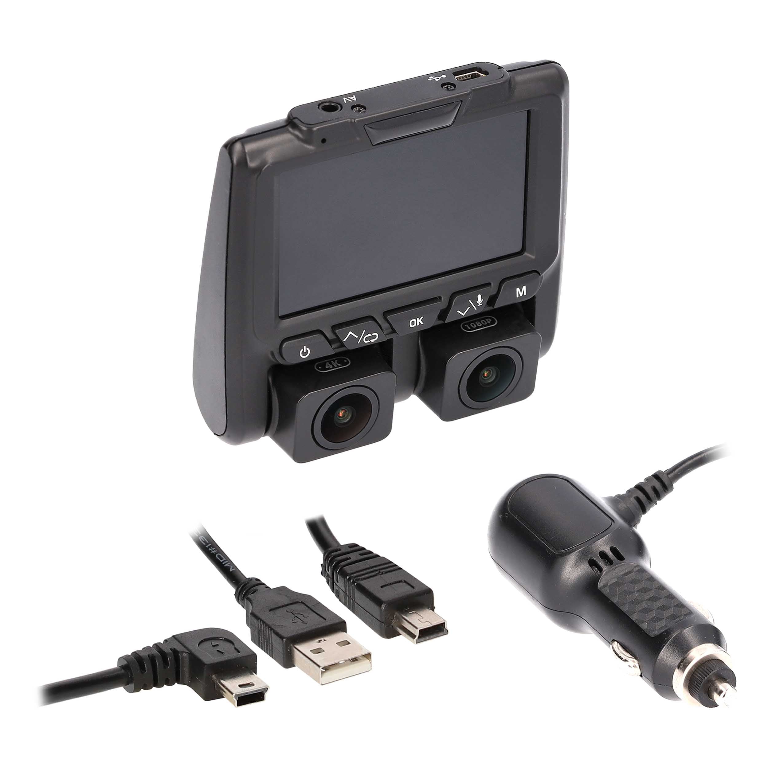 iBeam TE-DVR-DL4K, Dualview Dash Camera w/DVR