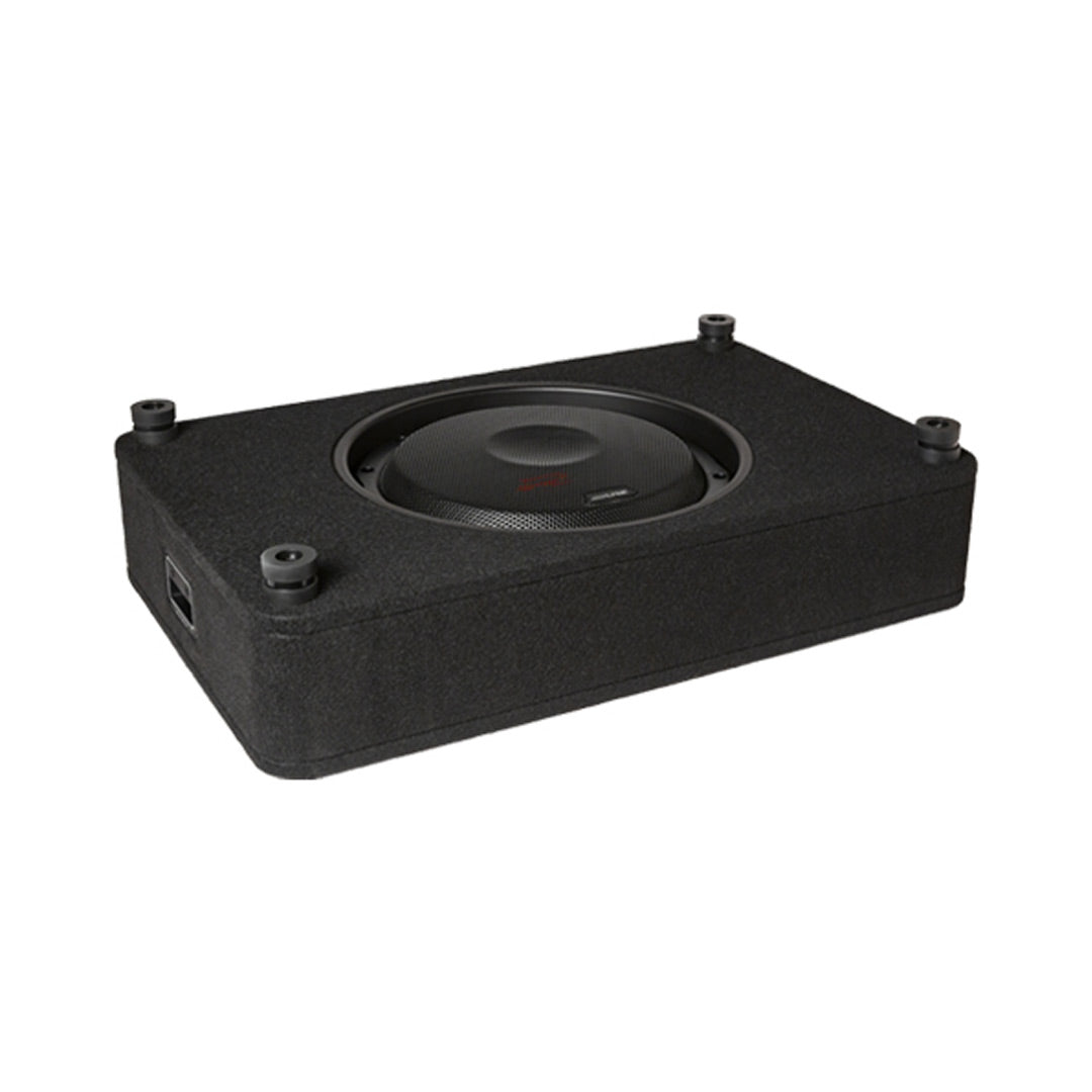 Alpine RS-SB10, Halo R Series 10" Loaded 2 Ohm Shallow Subwoofer Enclosure, 600 Watts