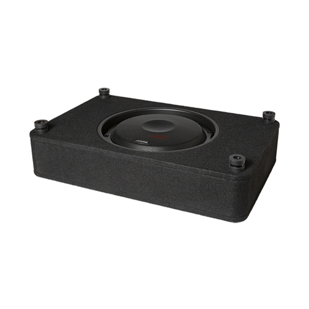 Alpine RS-SB12, Halo R Series 12" Loaded 2 Ohm Shallow Subwoofer Enclosure, 600 Watts