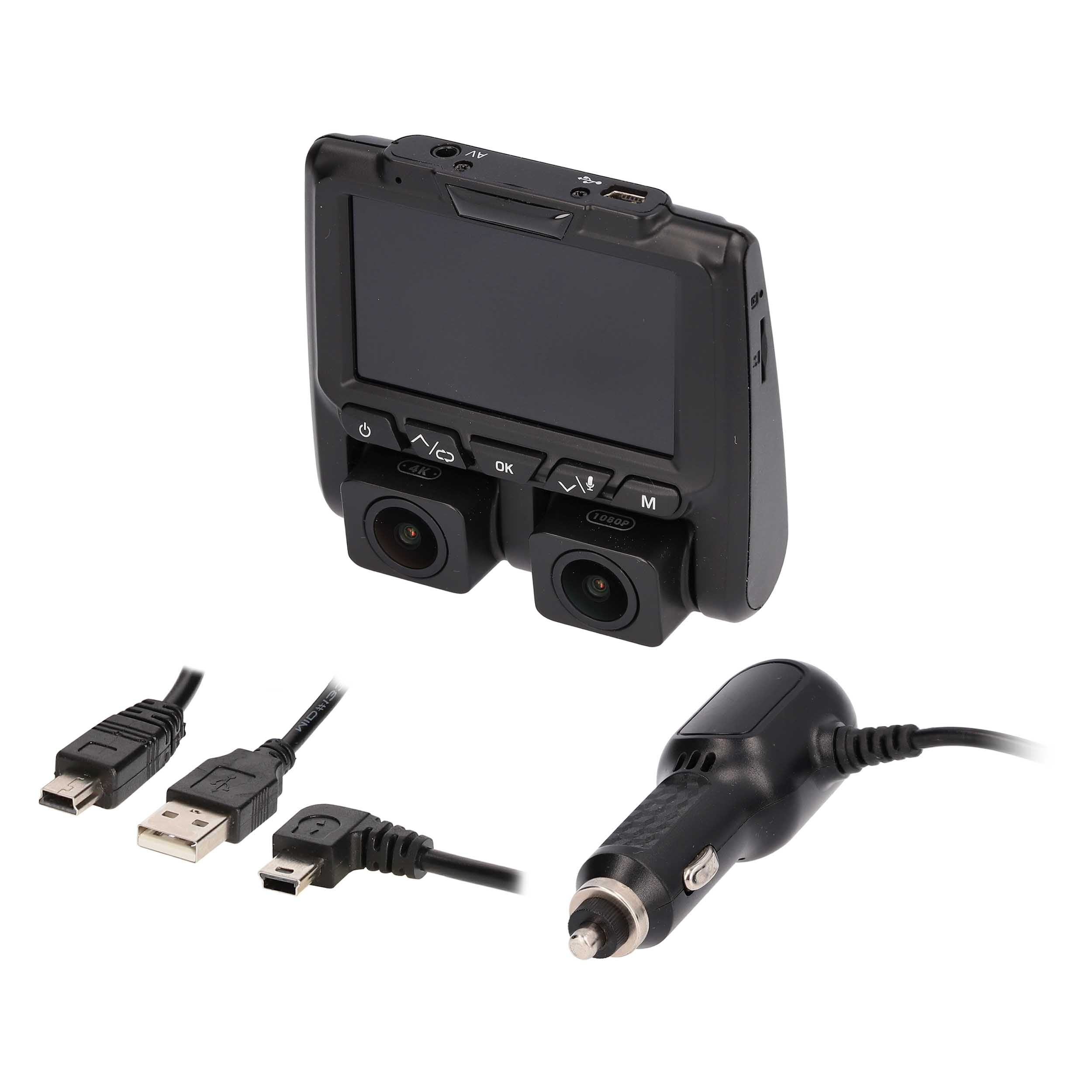 iBeam TE-DVR-DL4K, Dualview Dash Camera w/DVR