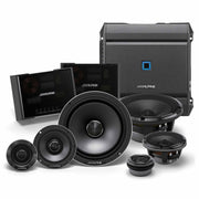 Alpine HDZ-653, Status Series Hi-Res 6.5" 3-Way Component Speakers + S-A32F 320W 4-Channel Amplifier Bundle