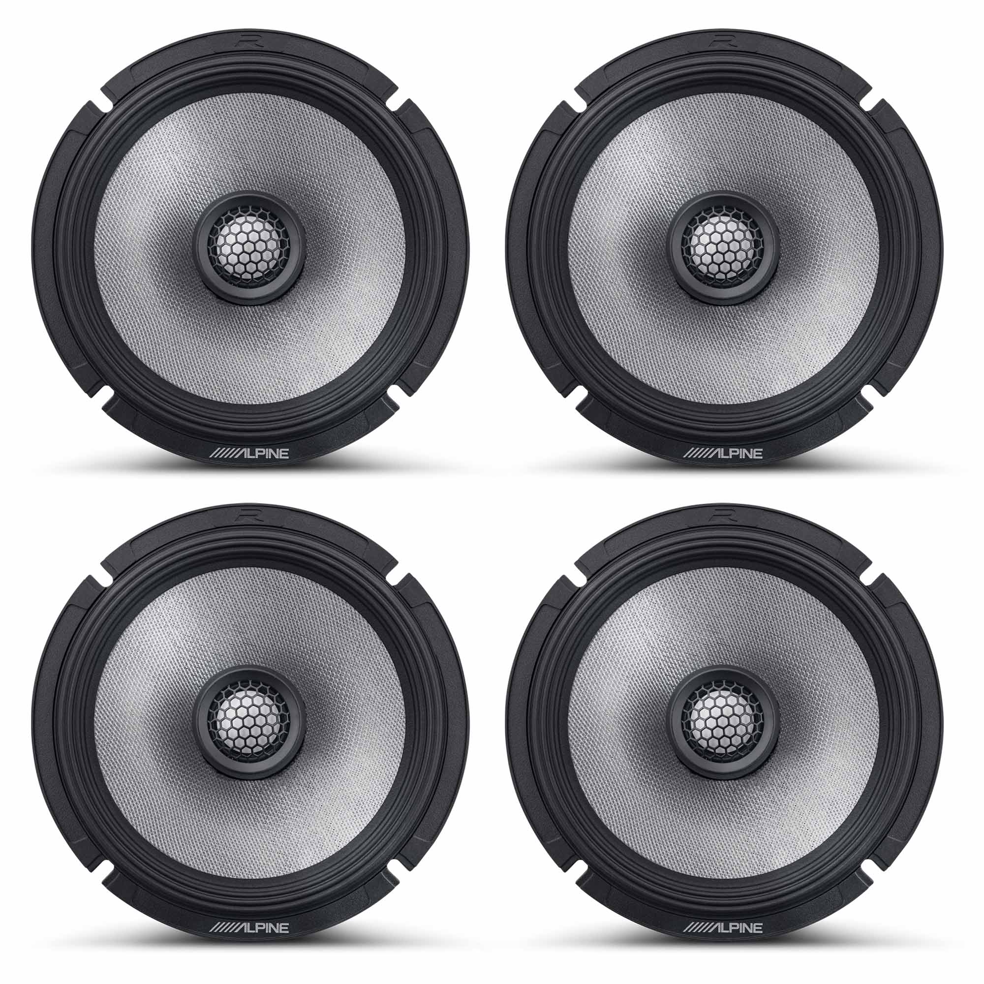 2x Alpine R2-S65, R Series 6.5" 2-Way Hi-Res Coaxial Speakers - Pair