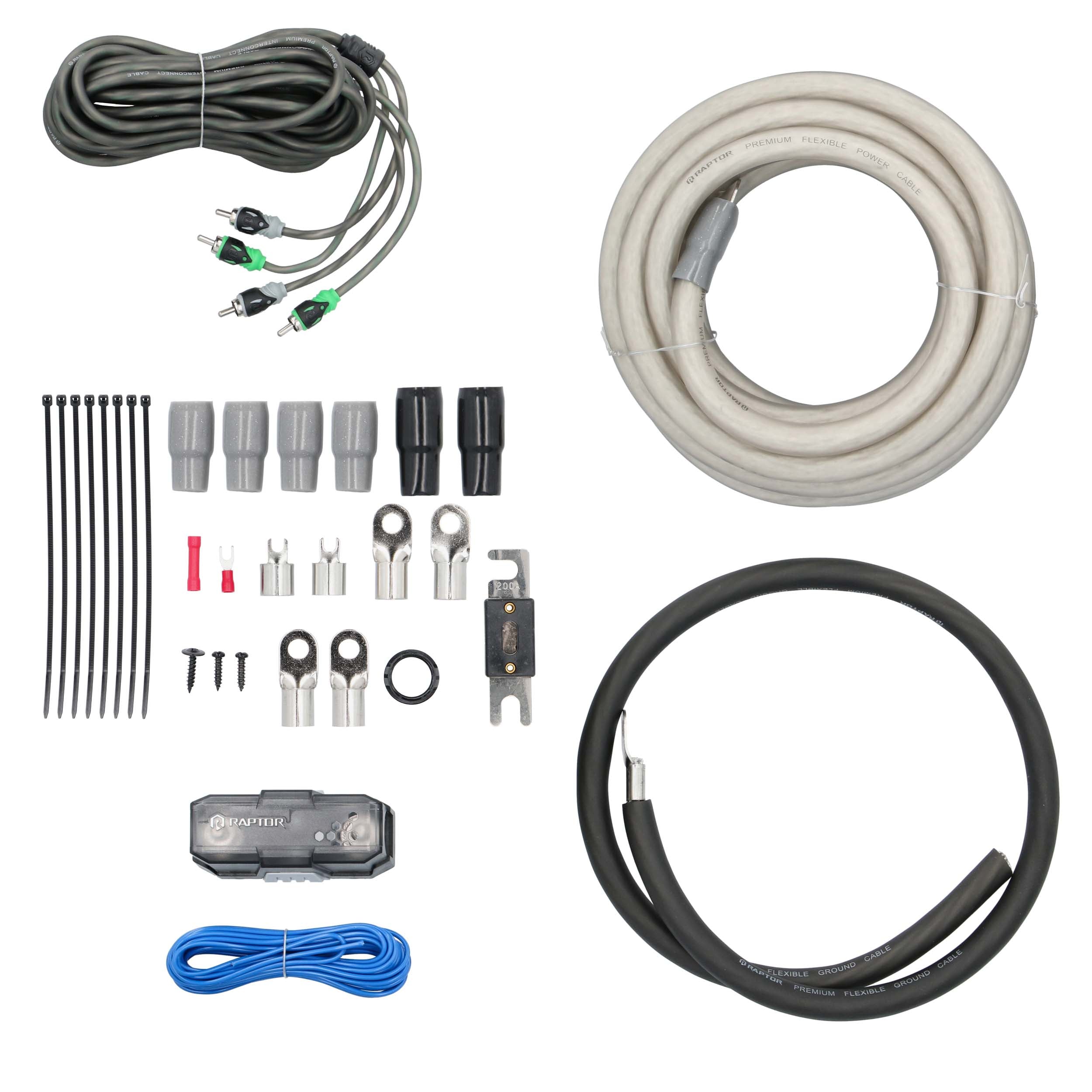 Raptor R5A01, Amp Kit 0ga RCA