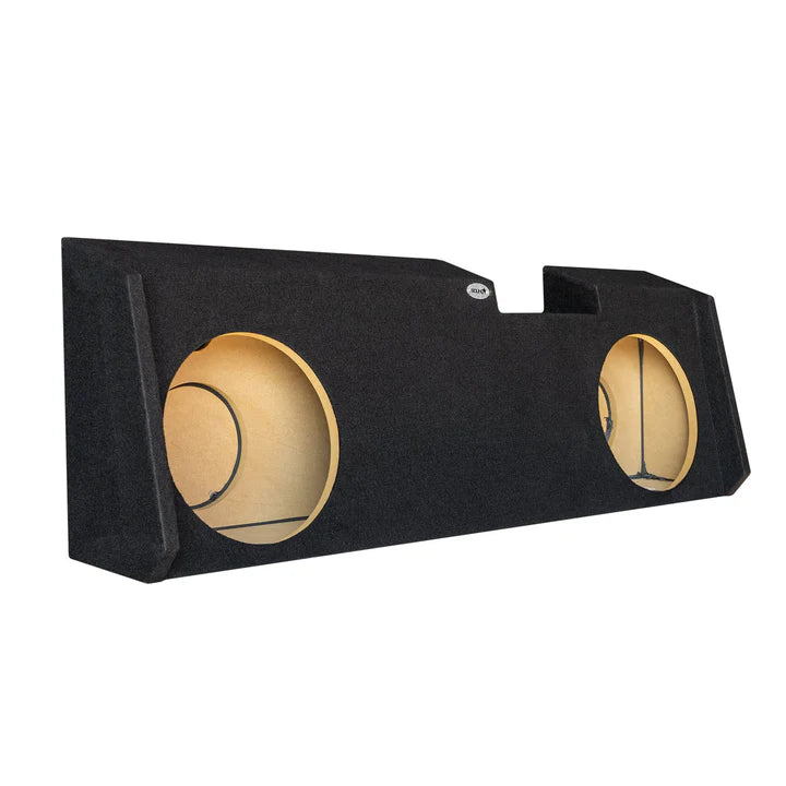 SoundBox Chevy Silverado / GMC Sierra Double Cab / Crew Cab 2019-UP Double 10" Downfire Subwoofer Enclosure, BedLiner Finish