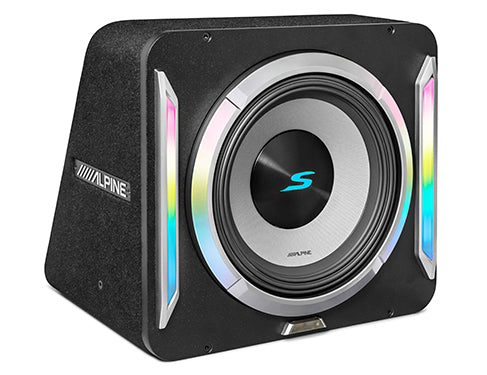 Alpine S2-SB12, 12" PrismaLink™ S-Series Preloaded Subwoofer Wedge Enclosure (Open Box)