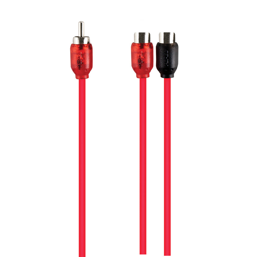 T-Spec V6RY2-10, RCA V6 Series 2-Channel Audio Y Cable - 1M-2F - 10 Pack