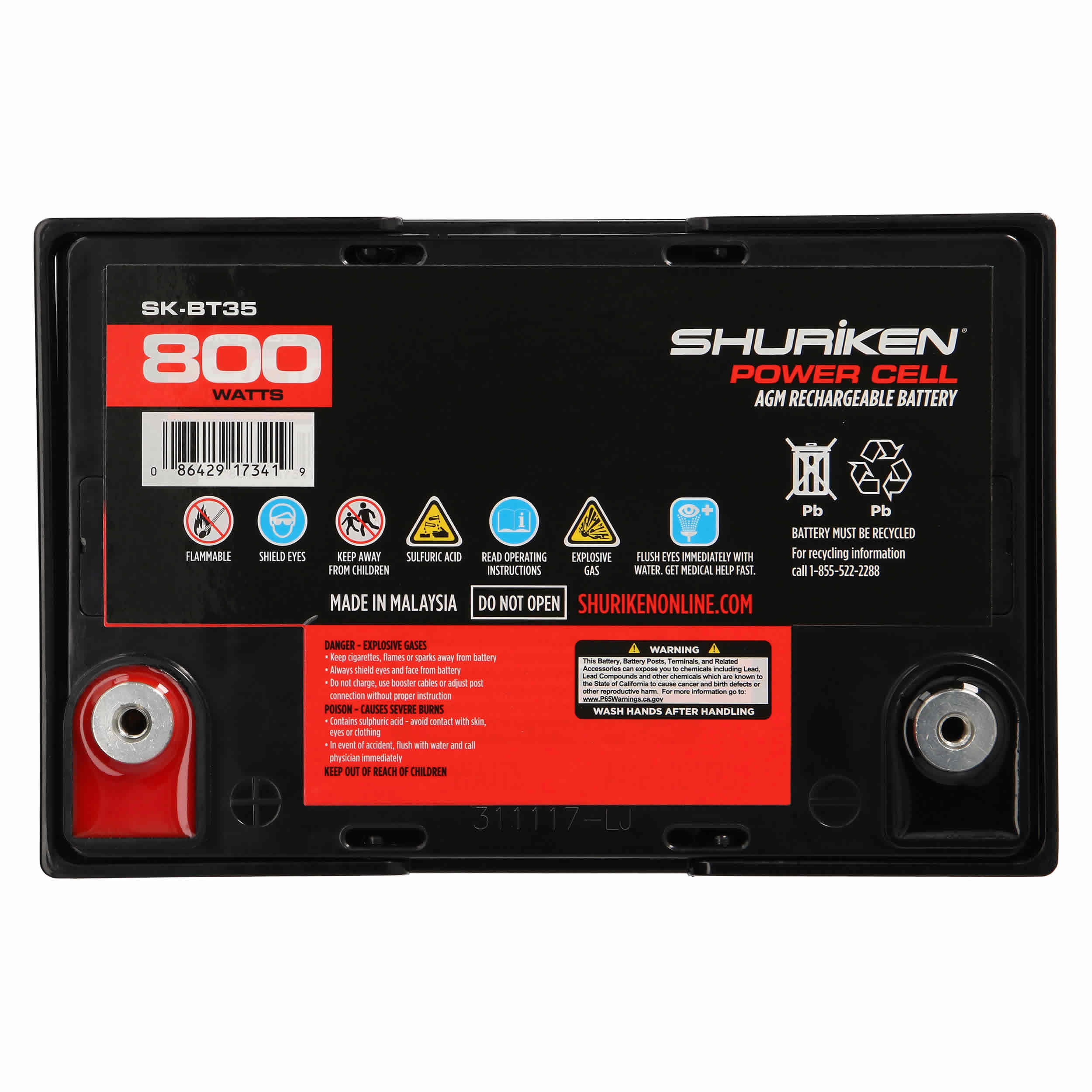 Shuriken SK-BT35, Battery '800' 35 Amp Hour