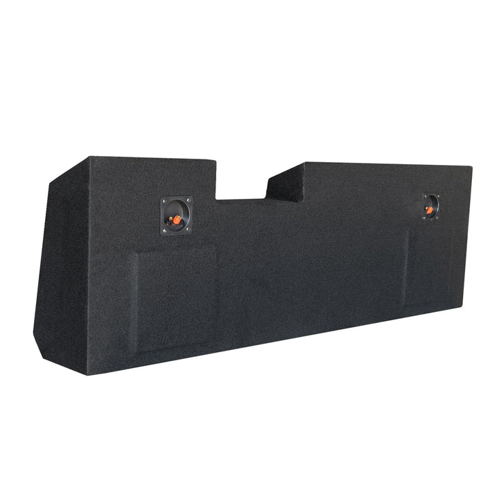 SoundBox Chevy Silverado / GMC Sierra Double Cab / Crew Cab 2019-UP Double 12" Downfire Subwoofer Enclosure, BedLiner Finish