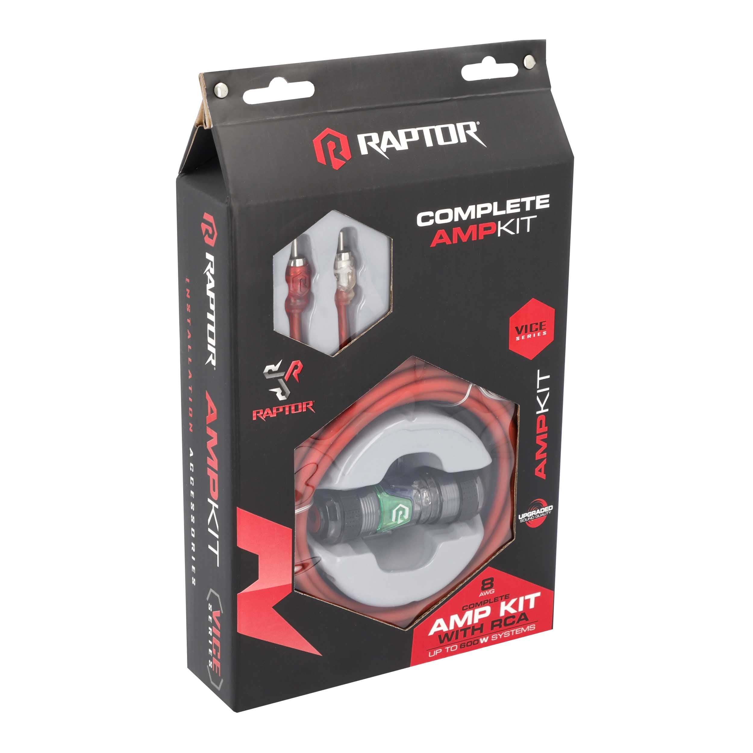 Raptor R3A8, Amp Kit 8ga RCA