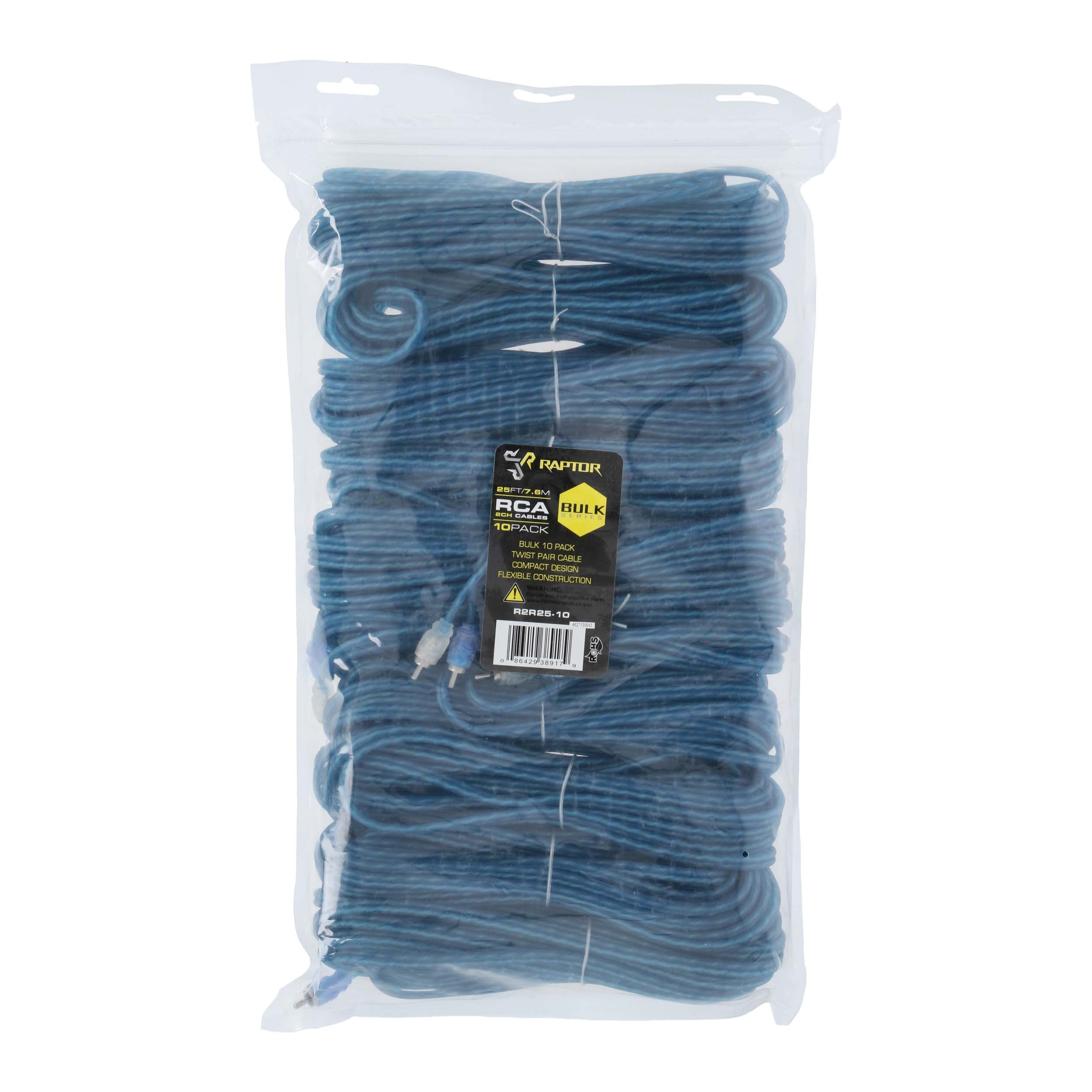 Raptor R2R25-10, (10)RCA 2ch 25'