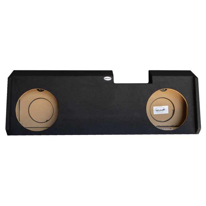 SoundBox Chevy Silverado / GMC Sierra Double Cab / Crew Cab 2019-UP Double 12" Downfire Subwoofer Enclosure, BedLiner Finish
